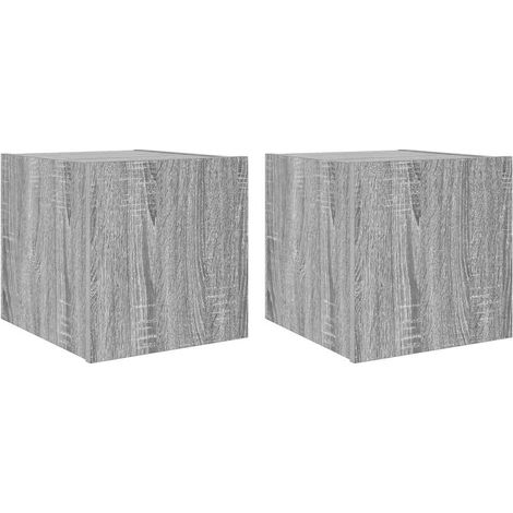 Maison Exclusive - TV-Wandschränke mit LED-Leuchten 2Stk. Grau So
