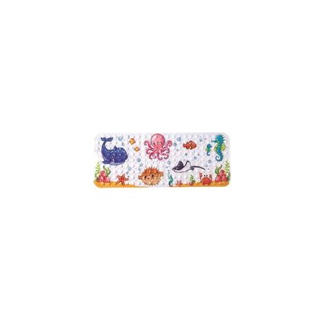 Tapis de bain antidérapant 100 x 40 cm, 200 ventouses, motif animaux marins, pour enfants et bébé – (1/5)