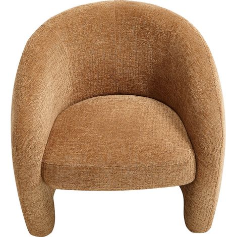 Fauteuil pour enfant en tissu chenille camel ROMICOU (1/3)