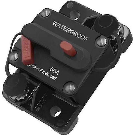 Interrupteur à fusibles AMP 30A 40A 50A 60A 70A 80A 100A 120A 150A 200A 250A 300A, réarmement de fusible, 12-48V CC, étanche, pour voiture, bateau, etc. (1/4)