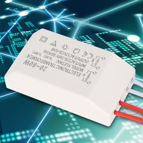 Elektronischer Spannungswandler 220 V – 12 V AC, 20–60 W, intelligentes Netzteil, Treiber (1/5)