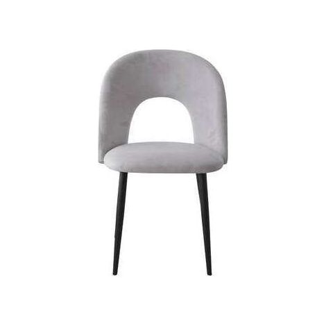 Pack de 4 sillas Nueva Teruel tela velvet en gris. 89 cm (alto) 48 cm (ancho) 48 cm (fondo)