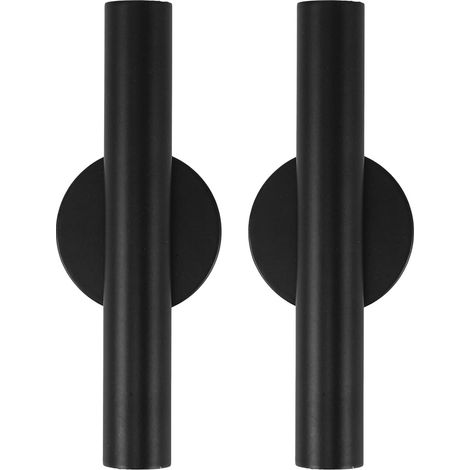 STOBAZA Lot de 2 vases muraux en alliage noir pour fleurs décoratives, adhésifs (1/5)