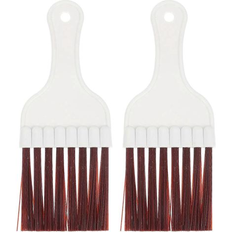 Lot de 2 brosses de nettoyage pour serpentins d'évaporateur et radiateur, outil de réparation et brosse de nettoyage pour climatisation-17X7X1CM-White