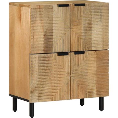 vidaXL Buffet marron 60x33x75 cm bois massif de manguier (1/5)