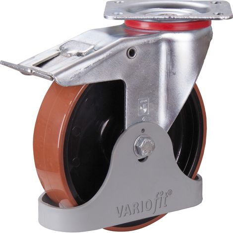 VARIOfit Bremsrolle Polyurethan 200 x 50 mm 96° Shore A (1/3)
