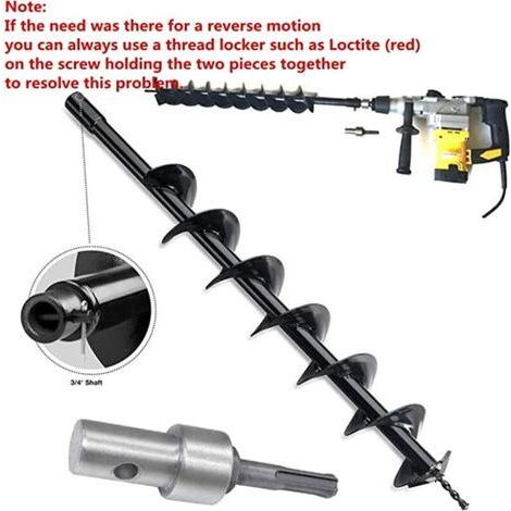 Adaptateur de perceuse tarière, adaptateur de tarière à glace sans clé, adaptateur de mandrin de perceuse 1,27 cm, tige ronde M13 x 15 mm A (1/4)