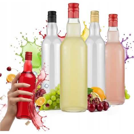 5 Monopoly-Glasflaschen 700 ml, ideal für selbstgemachte Alkoholtinkturen (0,7 l). (1/5)