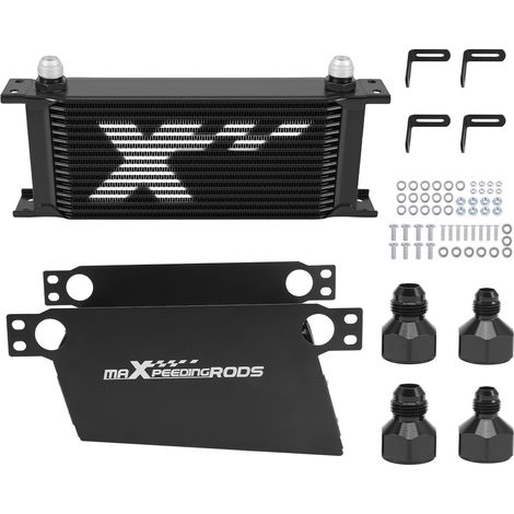 16-Row Oil Cooler for Universal Cars with Corner Brace Kit AN10 Aluminum Design (1/5)
