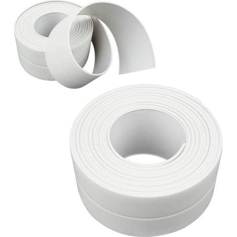 2 PCS Ruban d'étanchéité étanche, ruban d'étanchéité étanche et résistant à la moisissure pour la cuisine à domicile, convient à la cuisine, à la salle de bain, à la baignoire, à la douche, au sol (1/5)