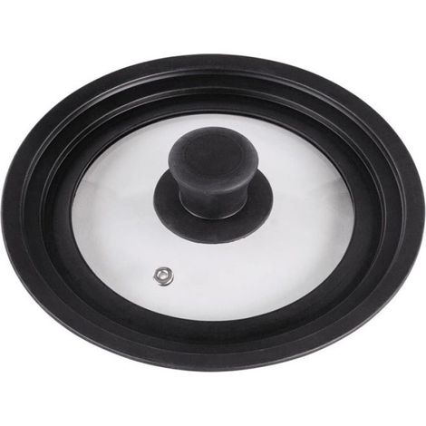 Couvercle - Verre Trempé - Rebord Silicone - Pour Cocotte Et Poêle - 16 18 20 Cm (1/4)