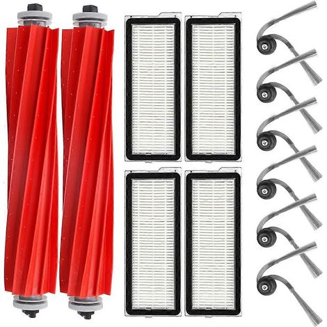 Pièces de rechange pour aspirateur robot Roborock QV 35A / QR 798 / QR 598 : brosse principale, brosse latérale et filtre HEPA. (1/5)