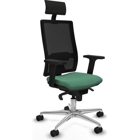 Piqueras y Crespo 2D086N1 Chaise de bureau vert émeraude (1/3)