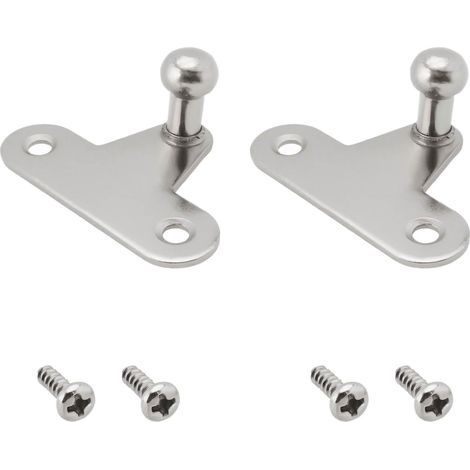 Lot de 2 supports de fixation pour vérins à gaz de voiture avec tête sphérique pour équipements mécaniques d'automatisation et meubles 45 x 14 x 18 mm (siège droit) (1/5)