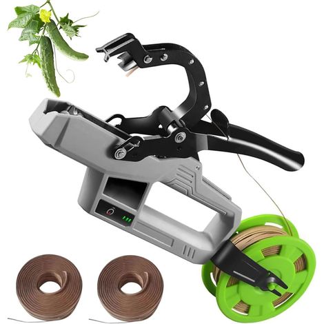 Legatrice elettrica per piante, strumento senza fili per raggruppare viti da giardino, diametro massimo di legatura 45 mm, ricaricabile, per uva, lamponi, pomodori