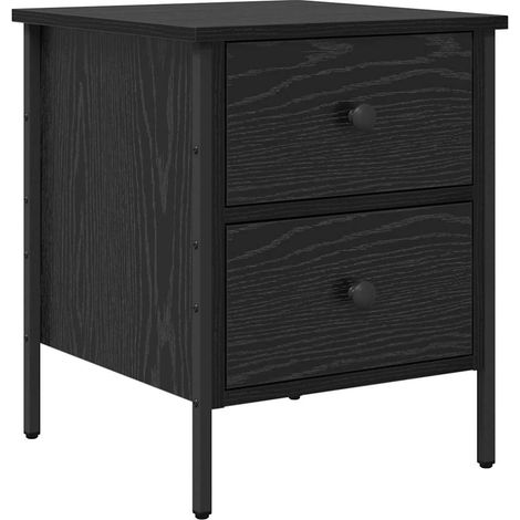 Bedside Cabinet with Drawer Black oak 40 x 42 x 50 cm vidaXL (1/5)