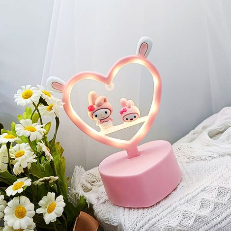 Niedliches Nachttischlicht in Hasenohrenform, Augenschutz, dekorative Nachttischlampe für Kinderzimmer, Babyzimmer oder Studentenwohnheim (Typ 2) (1/4)