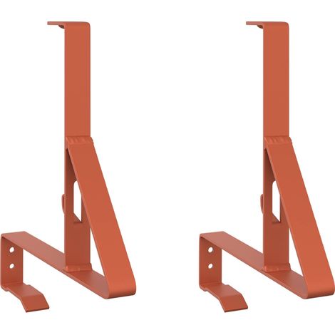 Snow Guard Support 2 pcs Red 29.5 x 3 x 34.5 cm Steel vidaXL