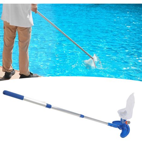 Nettoyeur Portable de Piscine à Jet avec Brosse et Tige en Forme de Croissant - Livré dans un Sac à Bulles Blanc-AUTRES (1/5)