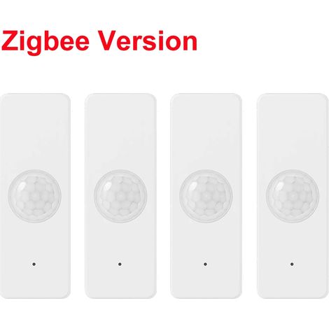 (Lot de 4, version Zigbee) Capteurs infrarouges humains PIR pour la sécurité de la maison intelligente, compatibles avec Alexa et Google Home. (1/5)