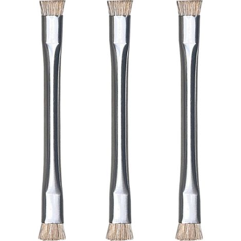 Set aus 3 doppelseitigen Reinigungsbürsten mit steifen Borsten zur Reparatur von Lötpads auf Mobiltelefon-Motherboards Drahtbürste aus hartem Stahl mit Schweineborsten (1/4)