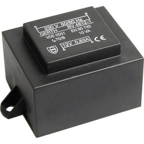Gerth PT482402F Transformateur pour circuits imprimés 1 x 230 V 2 x 12 V/AC 10 VA 416 mA (1/2)
