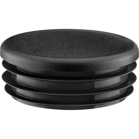 Bouchon pour Tube Rond 40 mm 4 pièces Noir (1/4)