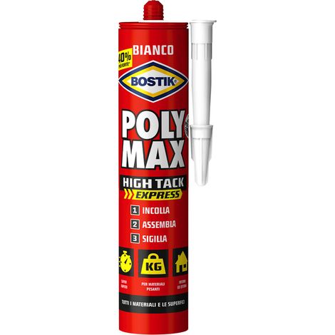 ADESIVO SIGILLANTE UNIVERSALE 'POLY MAX' HTE gr. 440 - bianco  - BOSTIK