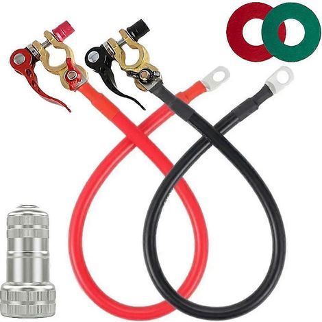 Kit de cable universal para cargador de batería 12AWG de 40 cm con conector de bornes y conector de bornes para autocaravanas, automóviles, motos y camiones (1/5)