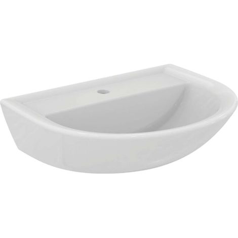 Ideal Standard Eurovit - Lavabo 60x47 cm, sans trop-plein, trou pour robinetterie, blanc W332501 (1/3)