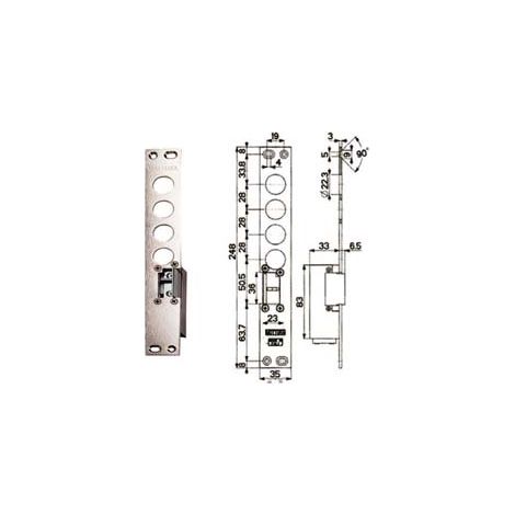CONTROPIASTRE ELETTRICHE 94077/28  DX (94077D028N)    MOTTURA