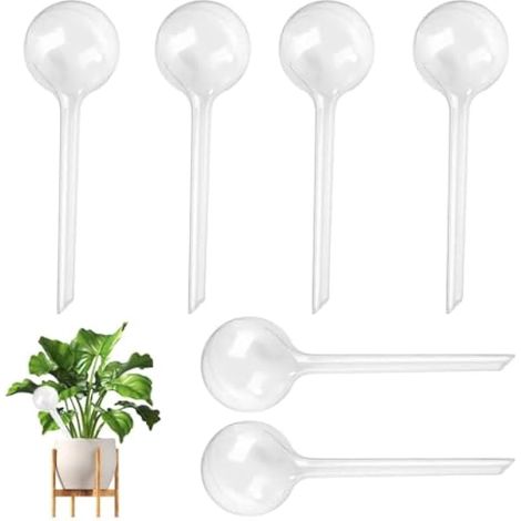 Lot de 6 boules d'irrigation des plantes - 27,5 x 8 cm - En plastique - Système d'irrigation automatique pour plantes - Pour le jardin de la maison, les plantes - Arrosage intérieur et (1/4)