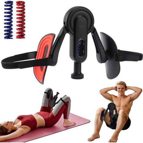 Entrenador de muslos, ejercitador de suelo pélvico con resistencia ajustable (de 4,5 a 61 kg), yoga, pérdida de peso/ejercicio en casa (incluye 2 resortes). (1/5)