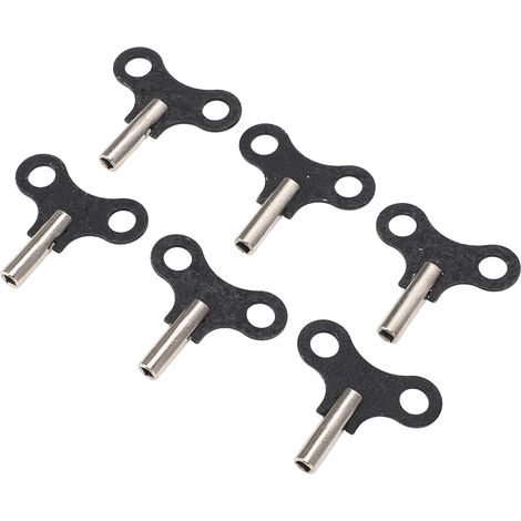Lot de 6 clés de remontage en acier pour horloges de bureau et horloges anciennes et vintage. (1/5)