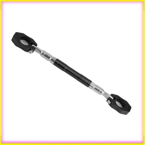keenso Barre transversale de guidon Black 7/8in Motorcycle Handlebar Bar Adjustable Strengthen Balance moto poignees Noir (1/5)