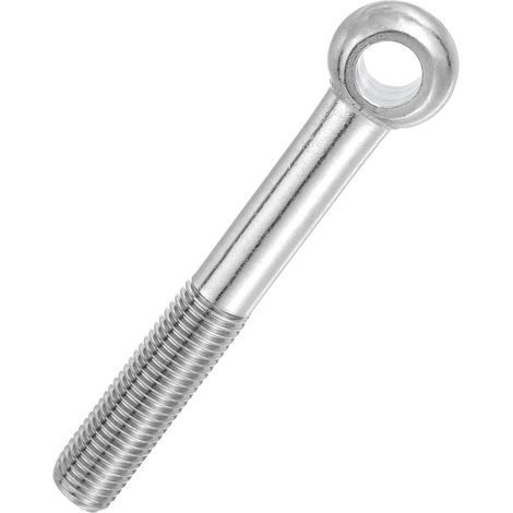 Boulon à Œil M20x150mm Boulon à Œillet de Levage pour Balancement d'Épaule, Vis Poisson en Acier Inoxydable 304, Filetage Métrique à Demi-Denture Trou Coulissant, Argentée (1/5)