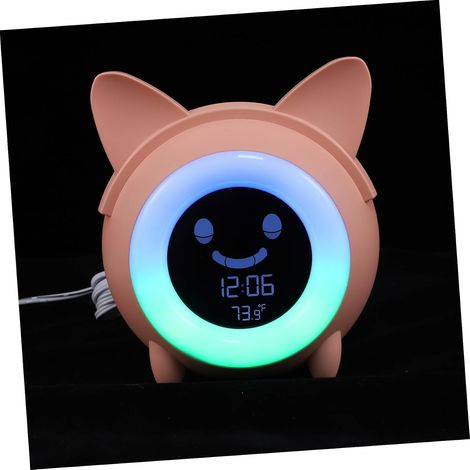 Hemobllo Réveil Numérique LED en Plastique Rose Design Moderne (1/5)