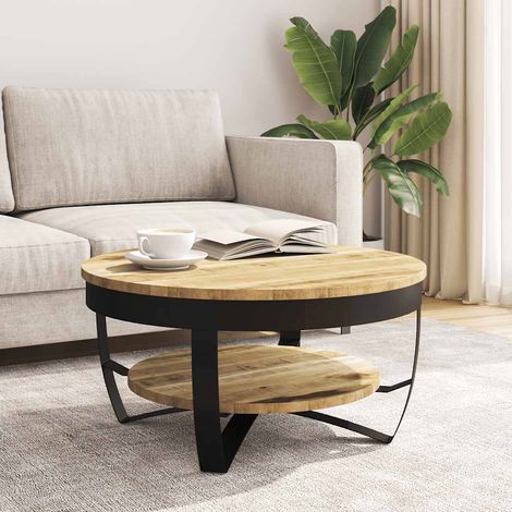 Table basse de salon, Table Café, Bois massif de manguier 65 x 32 cm OIB5683E (1/5)