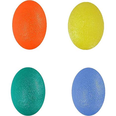 Balle D Exercice Pour Les Mains - En Silicone Souple Et Resistant - 4 Niveaux De Resistance - Pour Renforcement Des Doigts Et De La Prehension - Lot De 4 (1/5)