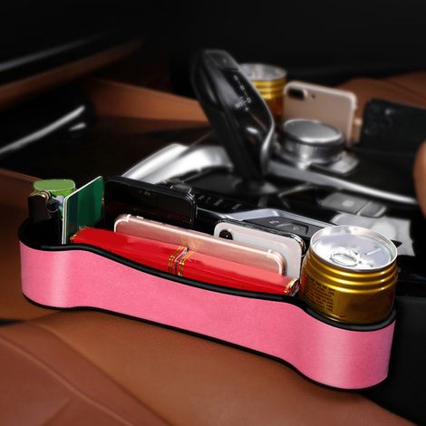 Coffre de rangement organiseur pour siège auto, poche latérale, garniture intérieure pour BMW Série 3, X1, X2, X3, X5, rose, boîte de rangement pratique (1/5)