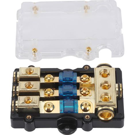 Répartiteur de puissance 3 entrées 2 sorties 4GA/8GA vers 6GA/2GA, boîtier fusible ampli audio universel auto camion bateau (1/5)