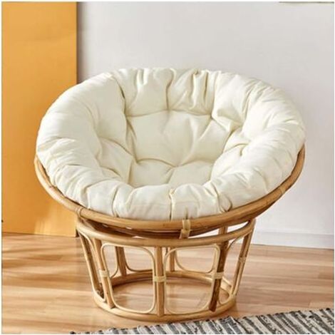 Coussin Chaise Suspendue - Rond Épais 60 cm - Pour Fauteuil Hamac Papasan et Chaise Œuf Radar - 1 Pièce (1/5)