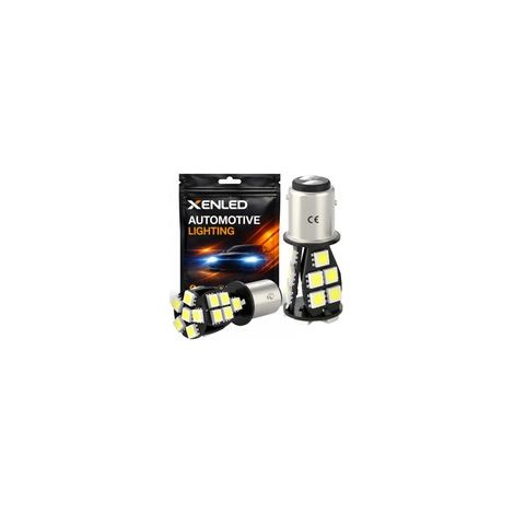 2 x Ampoules CANBUS 21 LED SMD - BAY15D / P21/5W / 1157 / T25 - Blanc 12V (1/5)