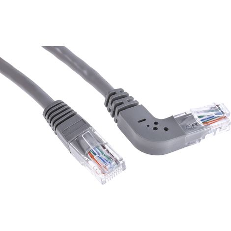 Câble Ethernet cat 5e Avec connecteur gaine PVC Gris / , U/UTP, 2m ( Prix pour 1 ) (1/2)