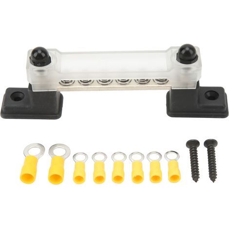 Barre de distribution électrique 6 bornes 12-48V 150A pour voitures, camping-cars, bateaux, yachts et camions (1/5)
