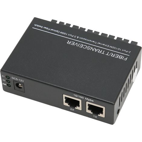 Commutateur Ethernet 1310 nm 100 Mbps SC 2 Fibre monomode Indicateur LED Émetteur-récepteur Ethernet fibre 100-240 V Prise britannique (1/5)