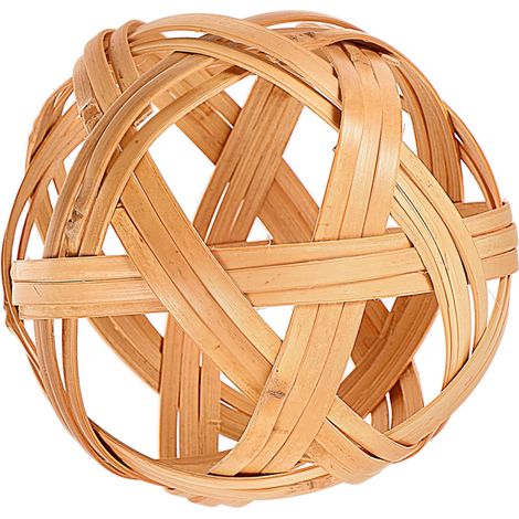Boule Bambou Tressée Boule Décorative Ajourée pour Maison Ornement de Bureau Simple et Raffiné (1/5)