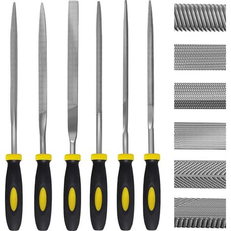 Nadelfeile – 6er-Set – Stahl – 140 mm Präzision – Holz und Heimwerkerbedarf – Metall (1/5)
