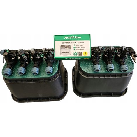 Kit Rain Bird a 7 stazioni: collettore con compressore, TM2, 2 pozzetti, PE 25 (1/5)