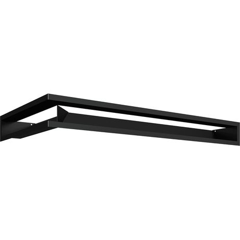 Eck-Lüftungsgitter LUFT rechts 40x80x9 schwarz (1/5)